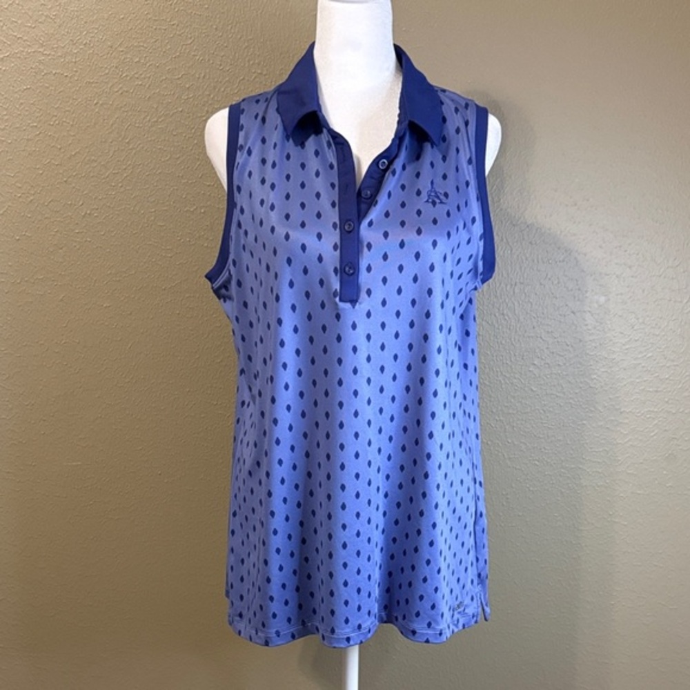Under Armour Blue Sleeveless Polka Dot Blouse